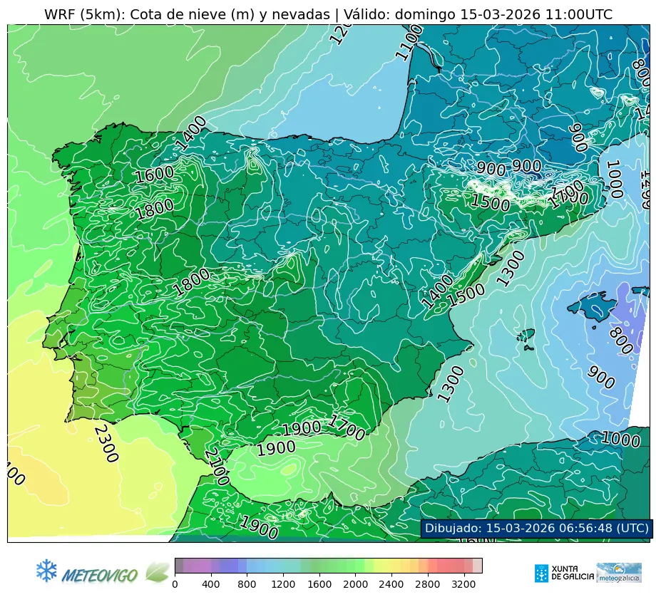 Cota de nieve mapa