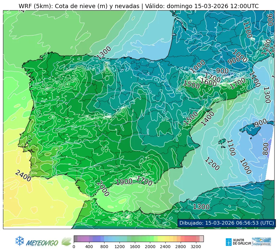 Cota de nieve mapa