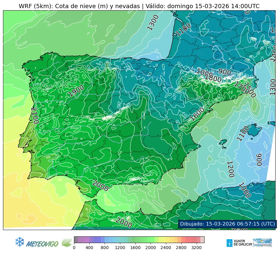 Cota de nieve mapa