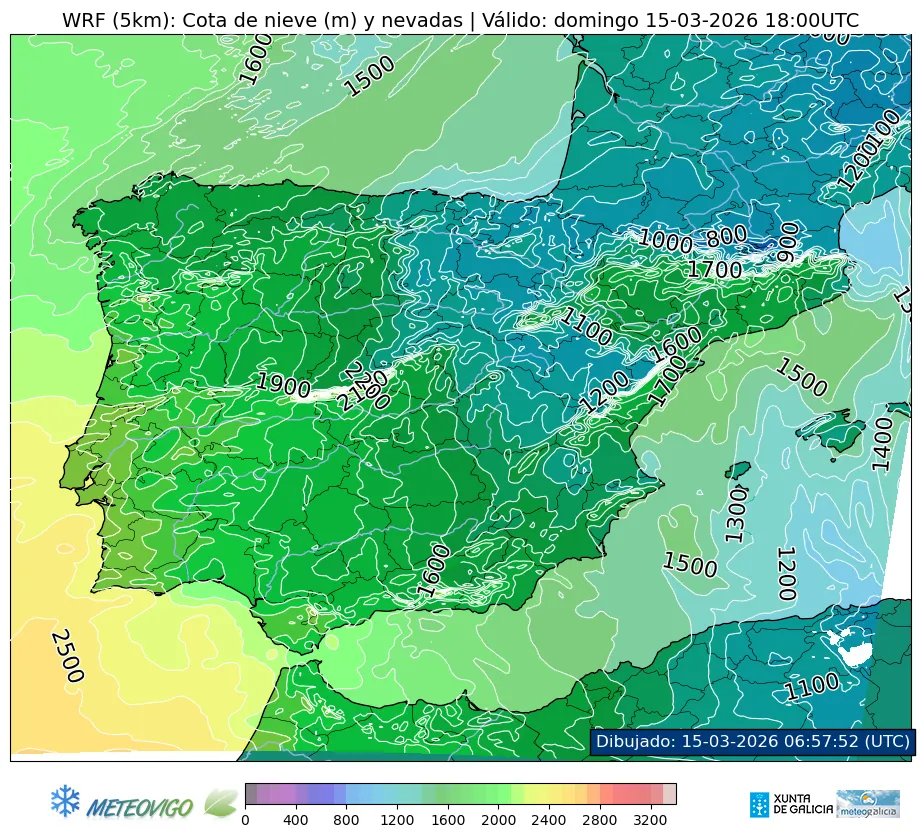 Cota de nieve mapa
