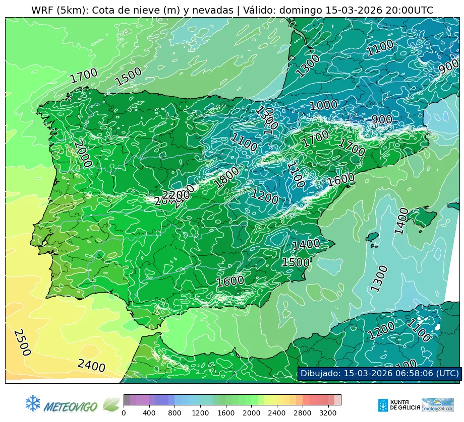 Cota de nieve mapa