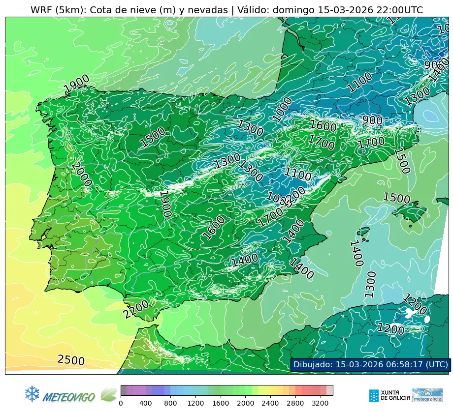 Cota de nieve mapa