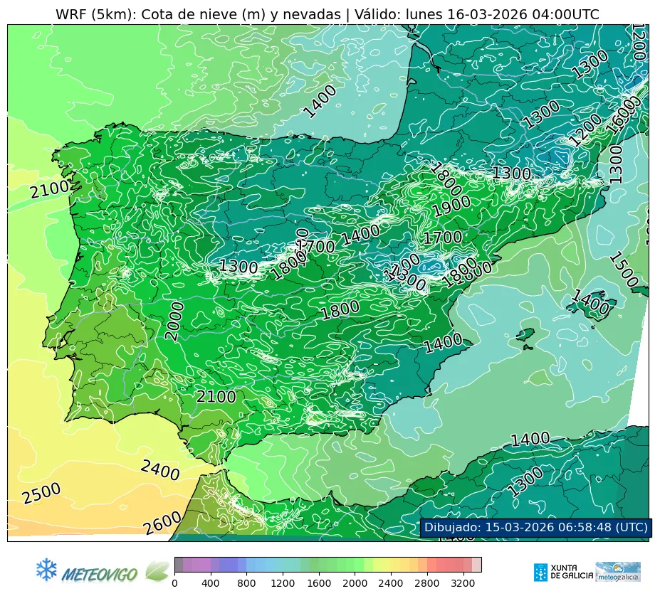 Cota de nieve mapa
