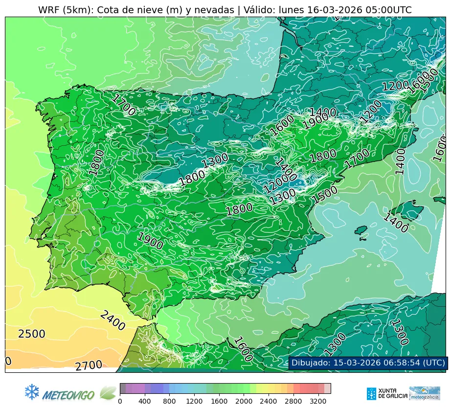 Cota de nieve mapa