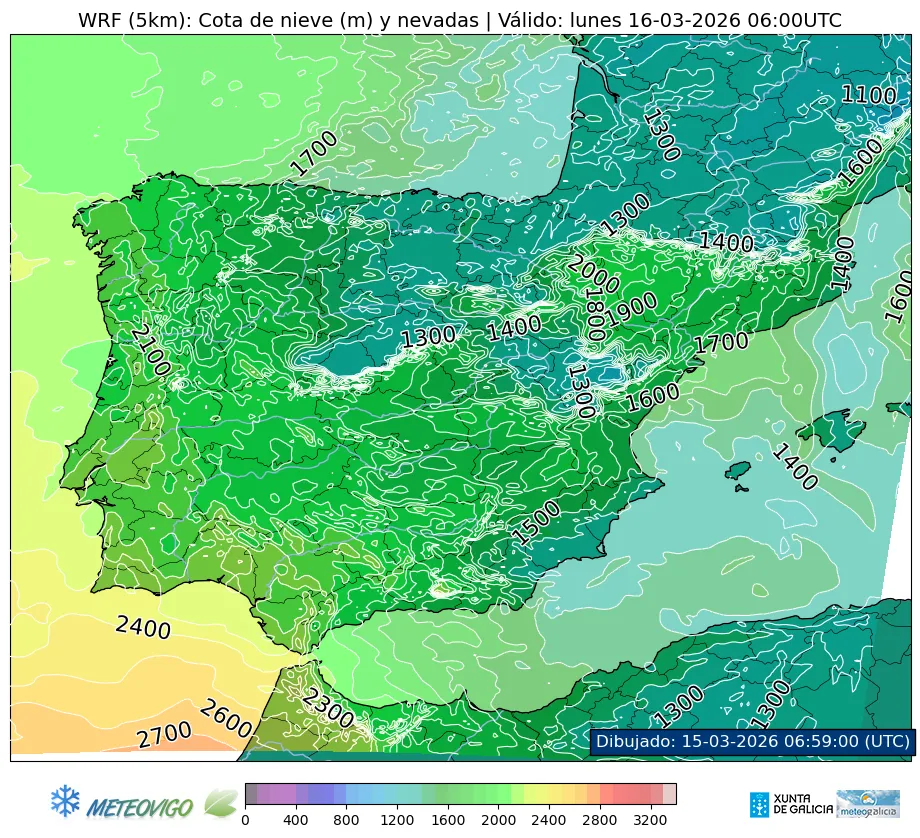 Cota de nieve mapa