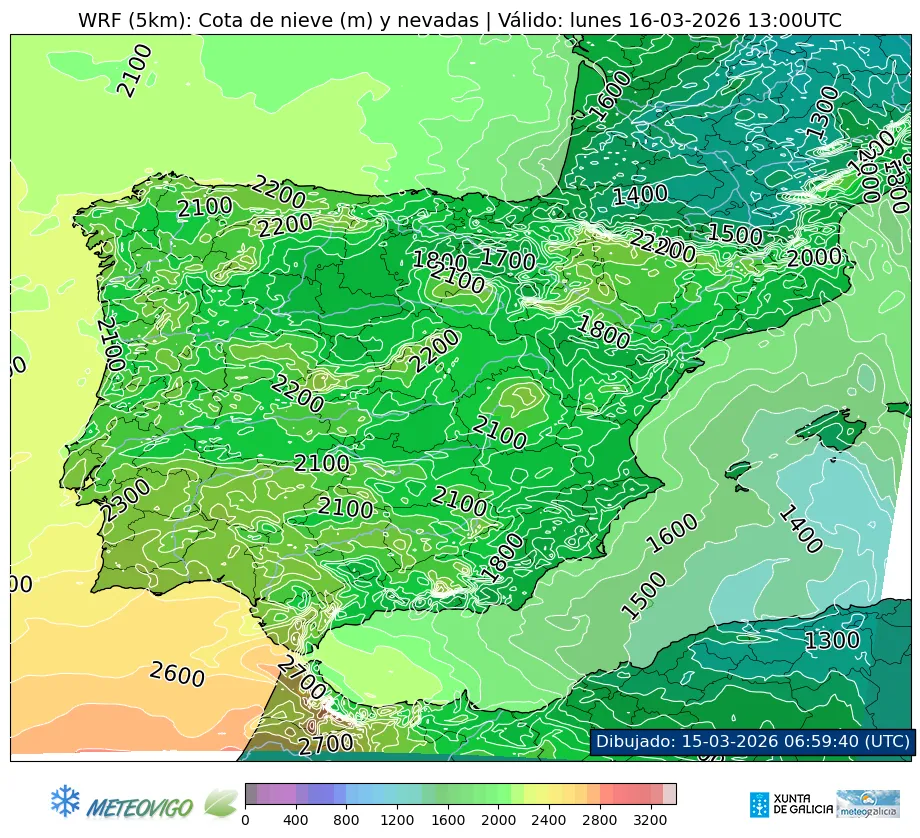 Cota de nieve mapa
