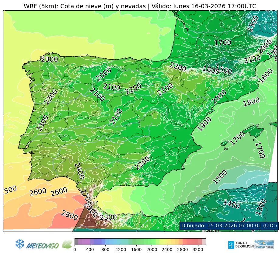Cota de nieve mapa
