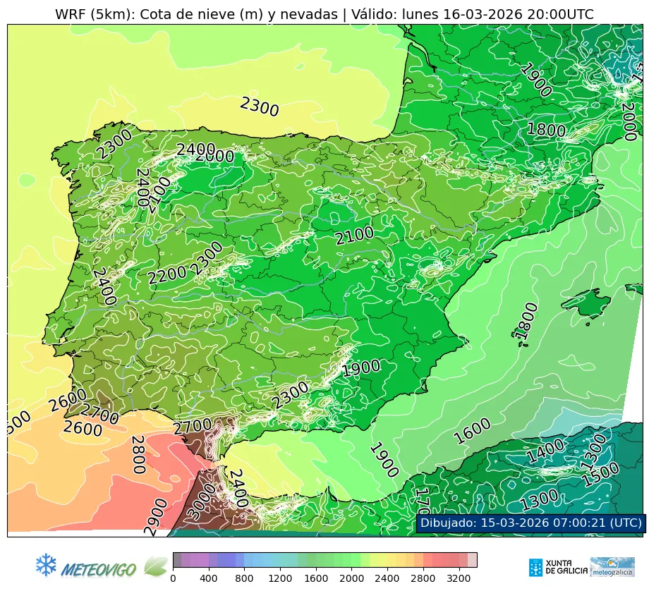 Cota de nieve mapa
