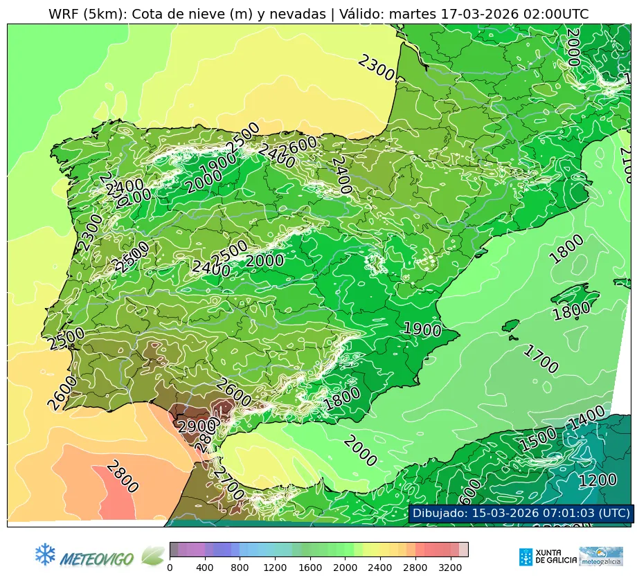Cota de nieve mapa