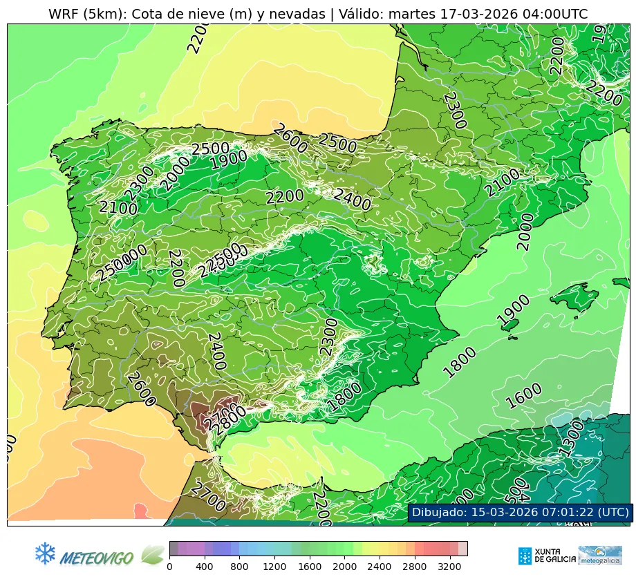 Cota de nieve mapa