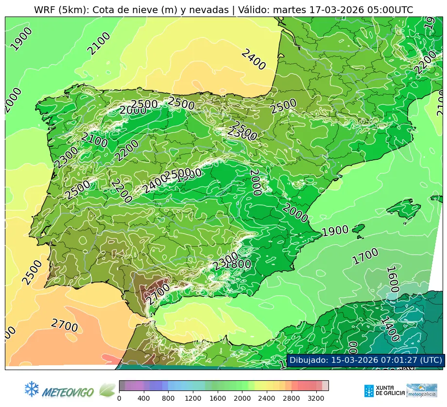 Cota de nieve mapa