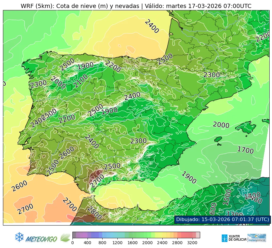 Cota de nieve mapa