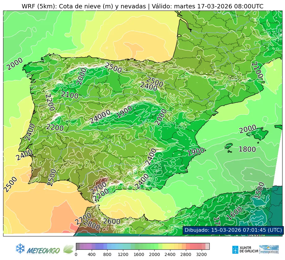 Cota de nieve mapa