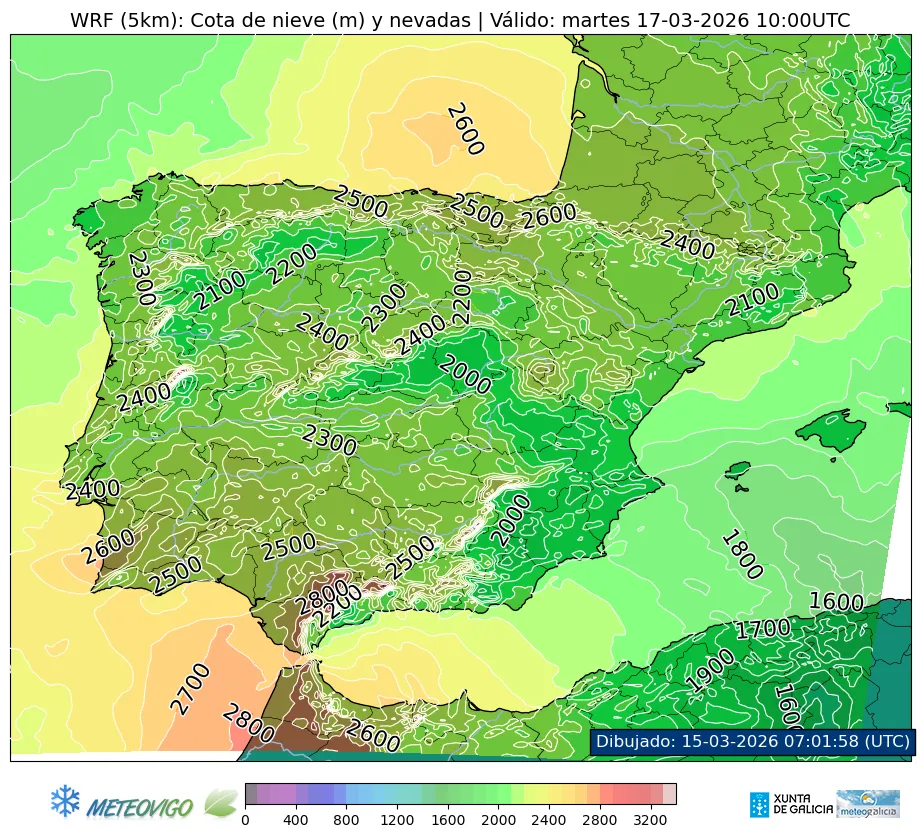 Cota de nieve mapa
