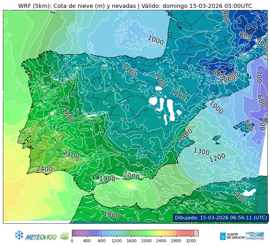 Cota de nieve mapa