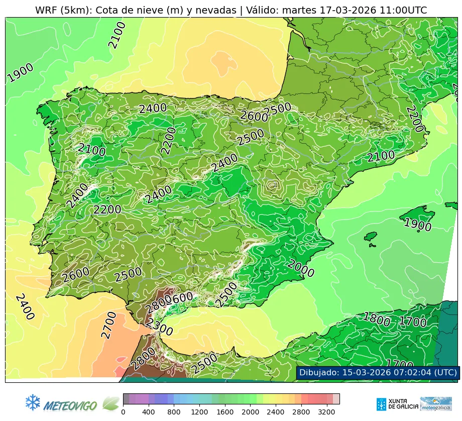 Cota de nieve mapa
