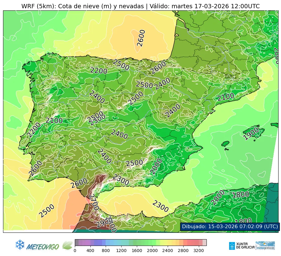 Cota de nieve mapa