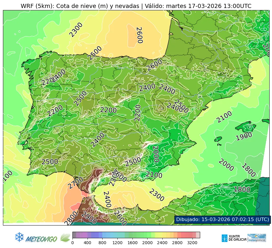 Cota de nieve mapa