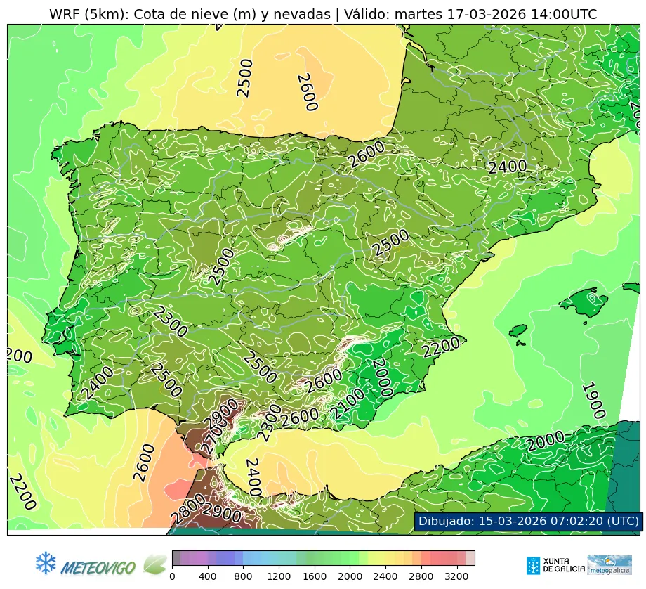 Cota de nieve mapa