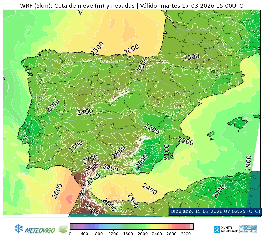 Cota de nieve mapa