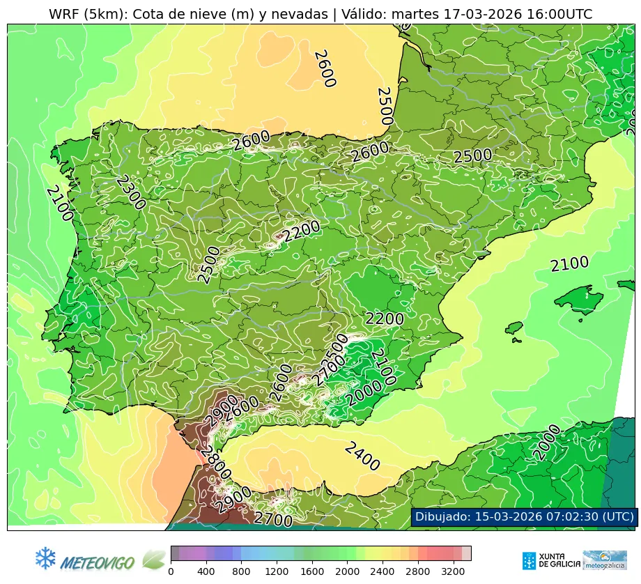 Cota de nieve mapa