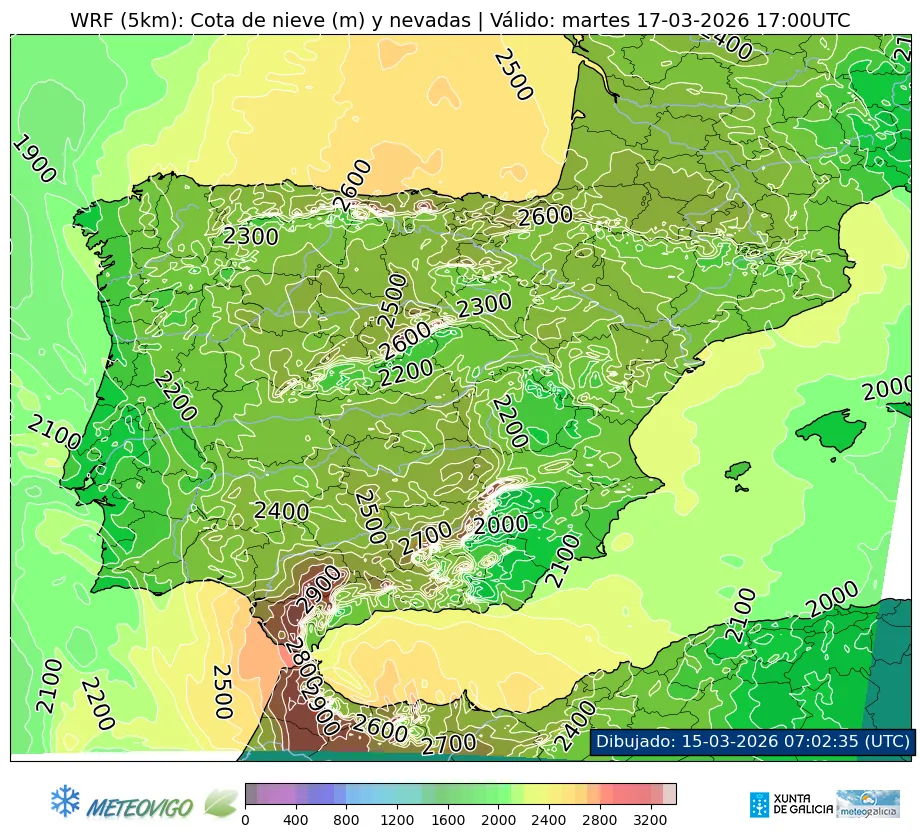 Cota de nieve mapa
