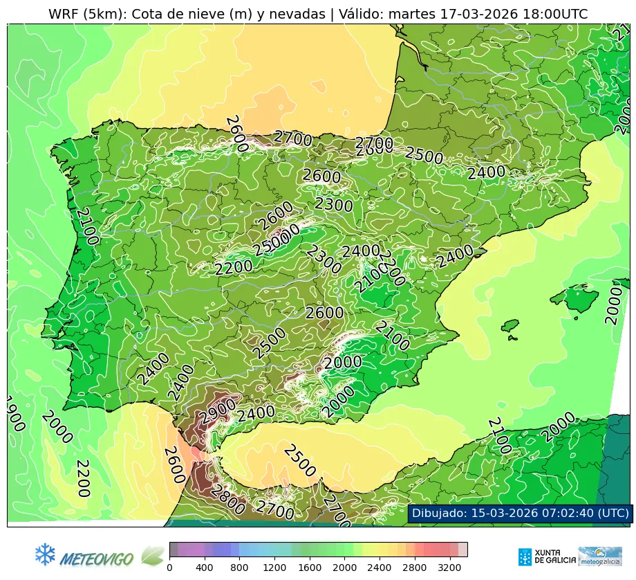 Cota de nieve mapa
