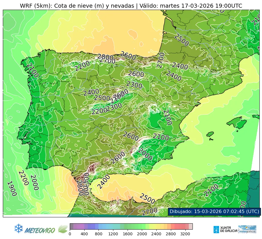 Cota de nieve mapa