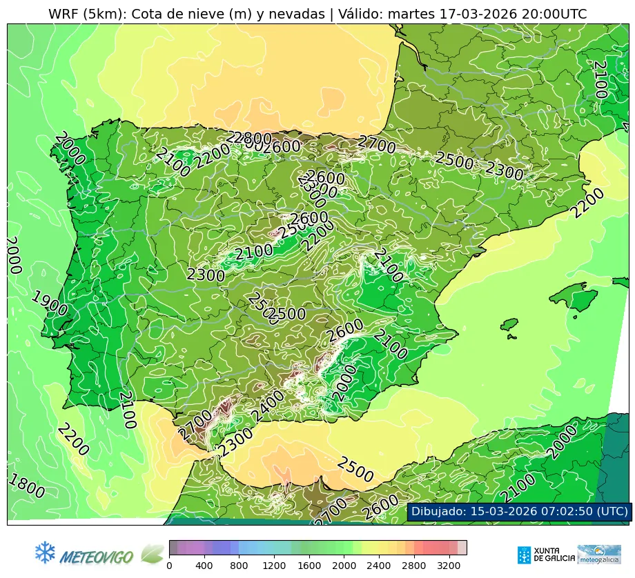 Cota de nieve mapa