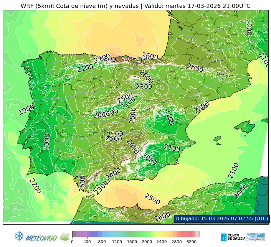 Cota de nieve mapa