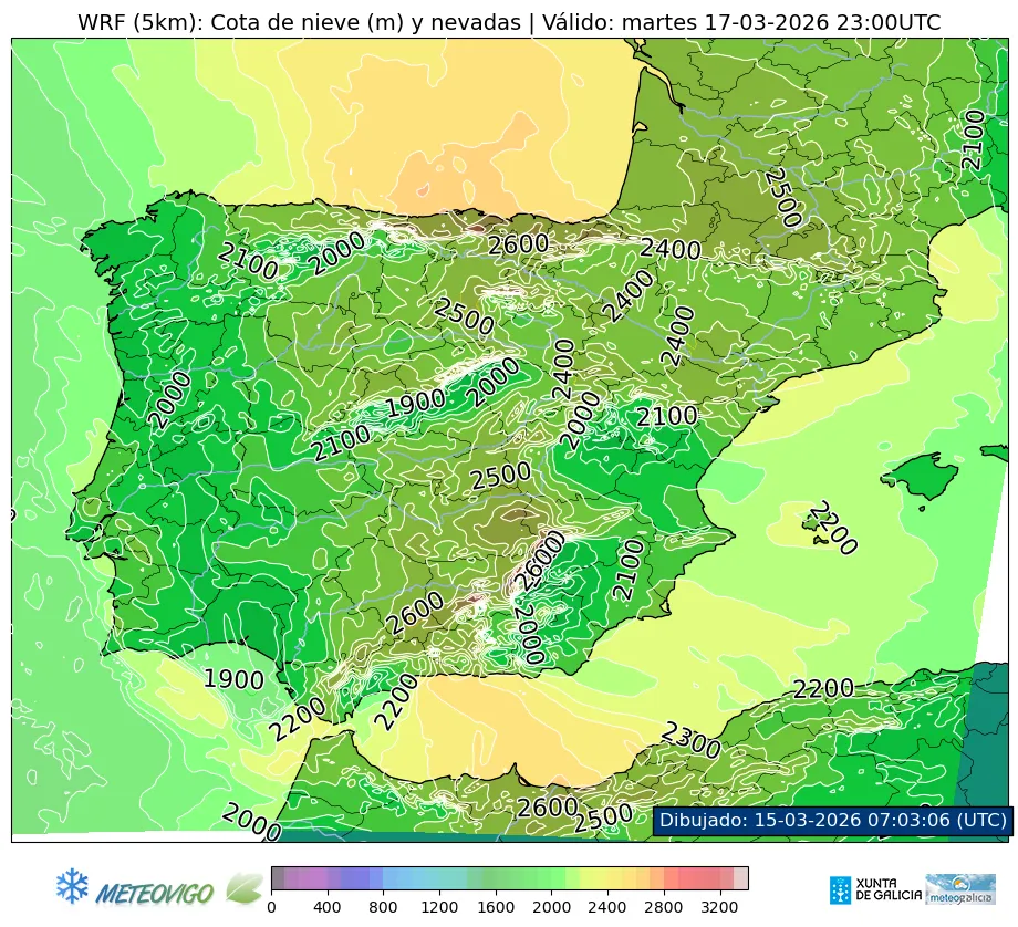 Cota de nieve mapa