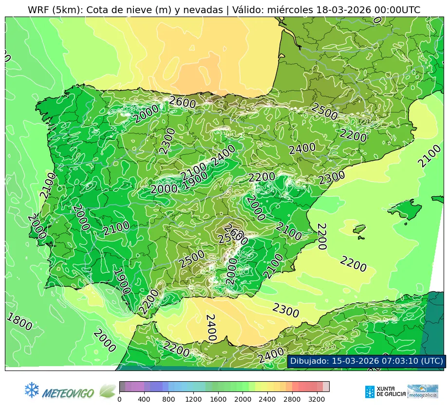 Cota de nieve mapa