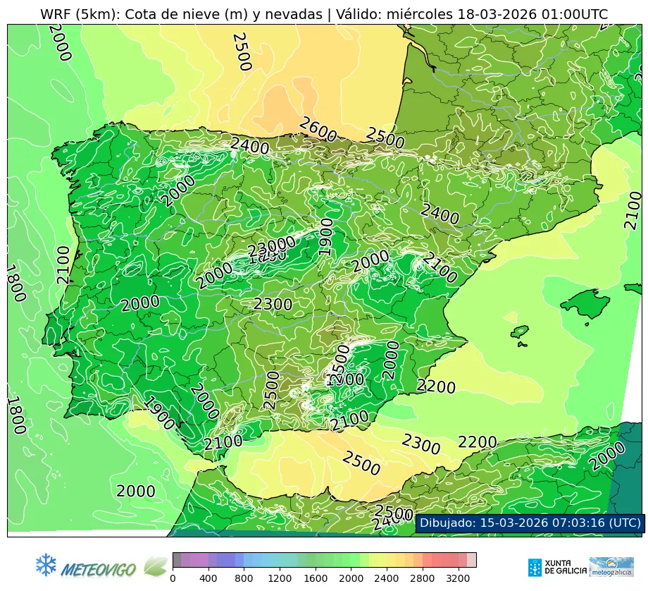 Cota de nieve mapa