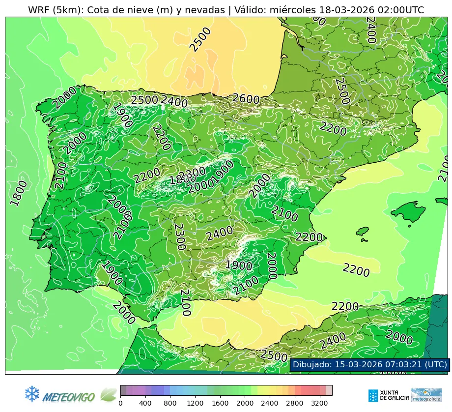 Cota de nieve mapa