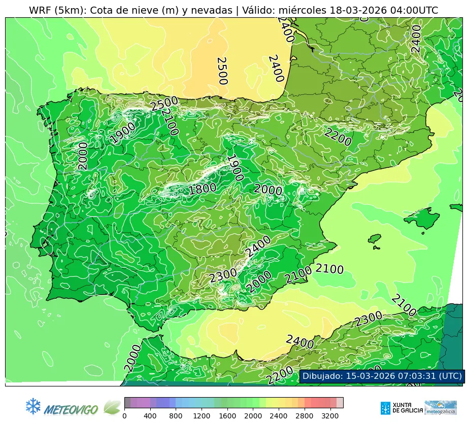 Cota de nieve mapa