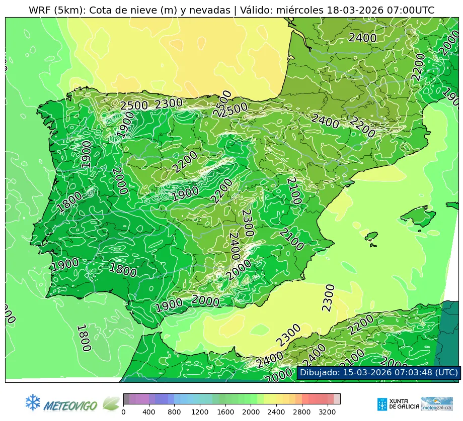 Cota de nieve mapa