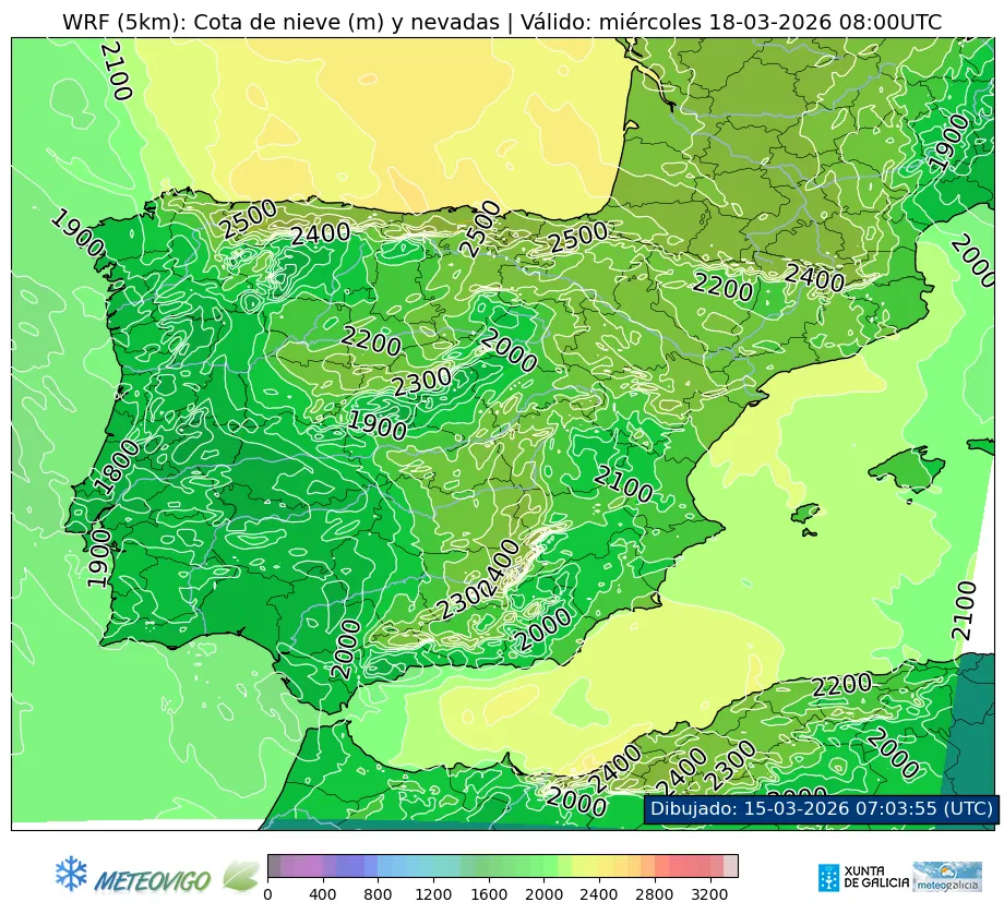 Cota de nieve mapa