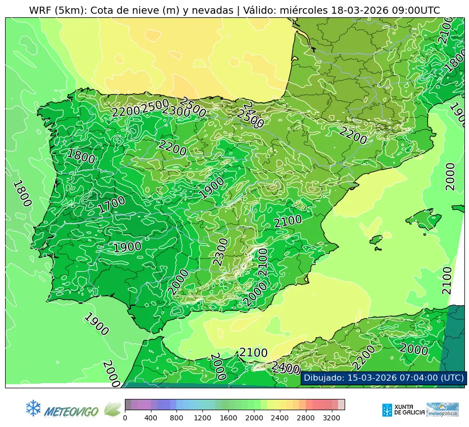 Cota de nieve mapa