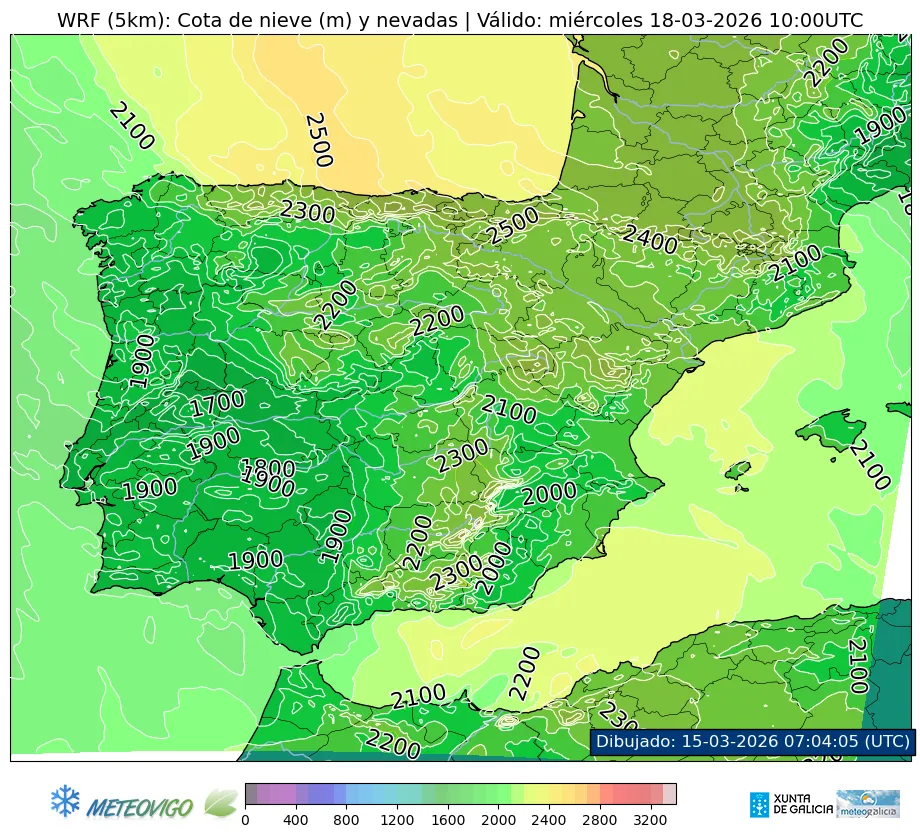Cota de nieve mapa