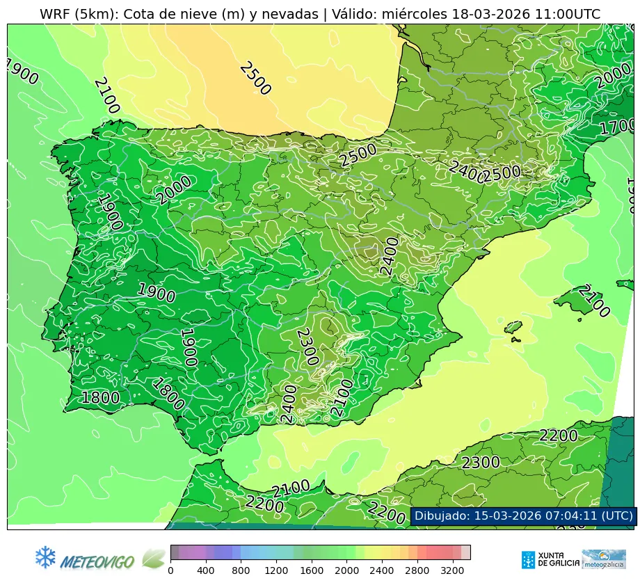 Cota de nieve mapa