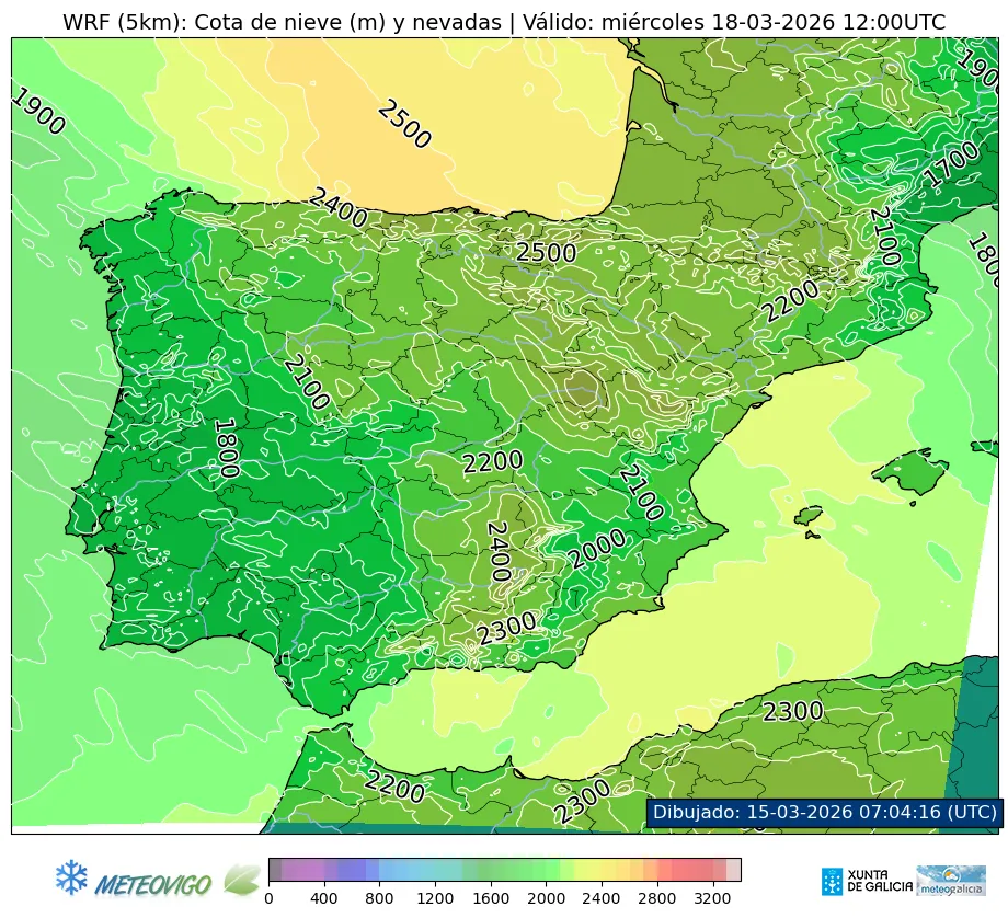 Cota de nieve mapa
