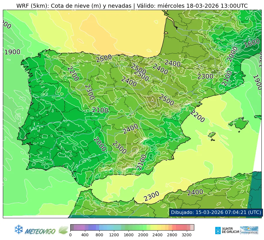 Cota de nieve mapa